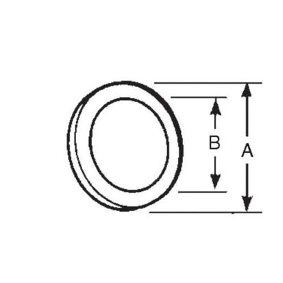 T&B® 5306 Sealing Ring With Stainless Steel Retainer, 1-1/2 in, For Use With Rigid/IMC Conduits, Santoprene™ TPE/Steel, Electroplated Zinc